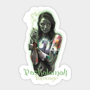 paskalamak pin up green Sticker